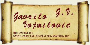 Gavrilo Vojmilović vizit kartica